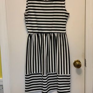 Black and White Striped Dress